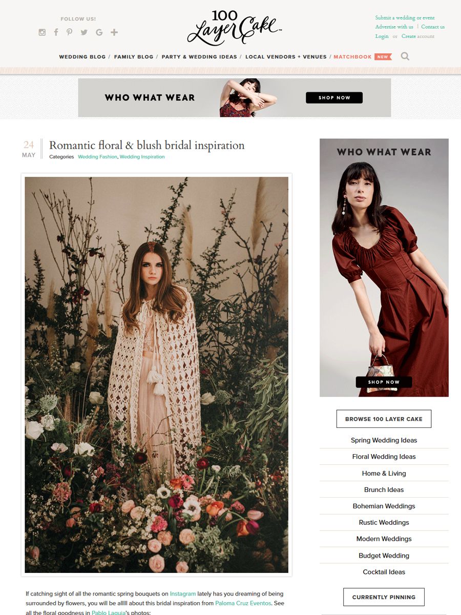 Romantic floral & blush bridal inspiration