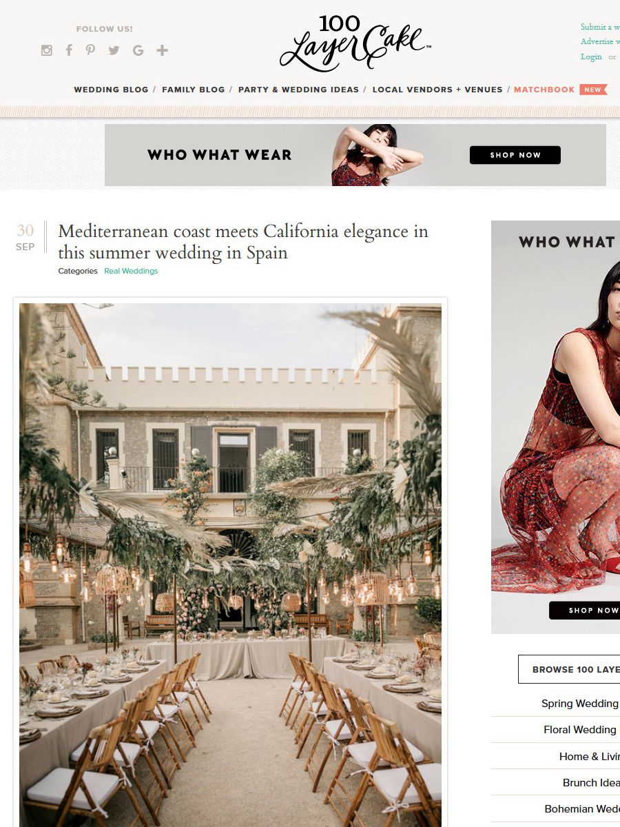 Mediterranean coast meets California elegance in this summer wedding in Spain